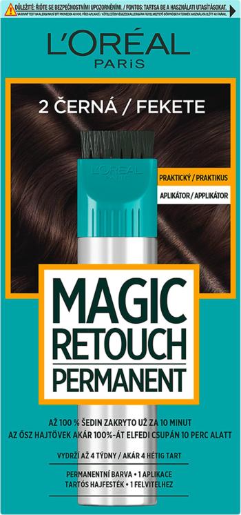 L'ORÉAL PARIS Magic Retouch Permanent 2 Čierna, 27+18 ml