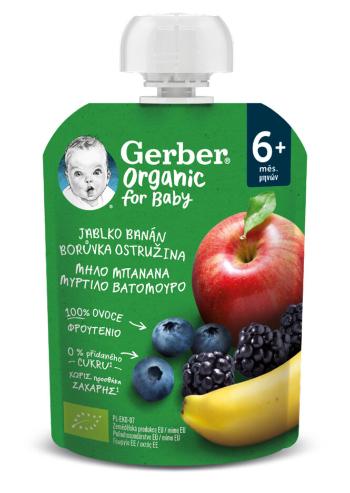 GERBER Organic Kapsička jablko, banán, čučoriedka a černica 90 g​