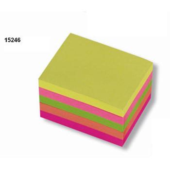 Bloček samolepiaci 51x38mm 5 neón farieb 5x60 listov Concorde