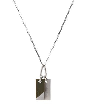 Emporio Armani Slušivý oceľový náhrdelník pre mužov EGS3179040