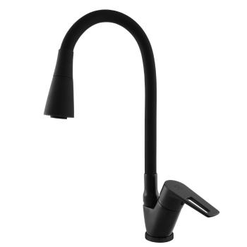 RAV Slezák RAV Slezák - Vodovodné batérie drezová s flexibilným ramienkom so sprchou COLORADO, Farba: čierna matná, Rozmer: 1/2 &#39;&#39; CO206.5 / 13cm