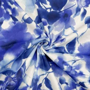 Bavlnená látka SATIN Kauai blue digital print