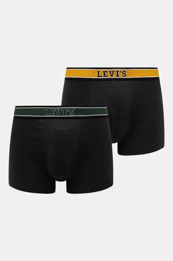 Boxerky Levi's 2-pak pánske, čierna farba, 37149-1017