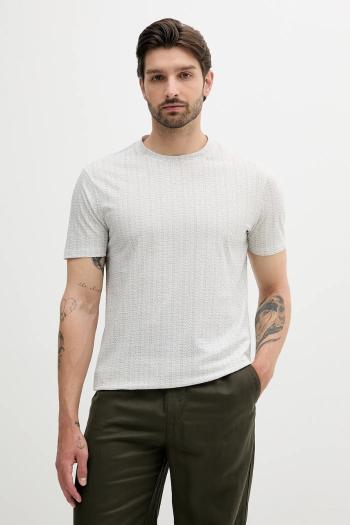 Bavlnené tričko Armani Exchange pánske, biela farba, vzorované, XM000561 AF10356