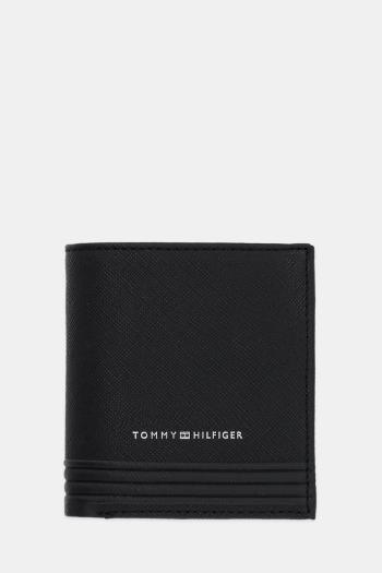 Kožená peňaženka Tommy Hilfiger pánska, čierna farba, AM0AM13261
