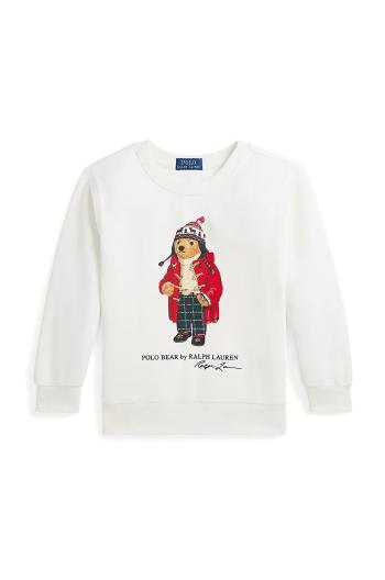 Detská mikina Polo Ralph Lauren biela farba, s potlačou, 322960439002