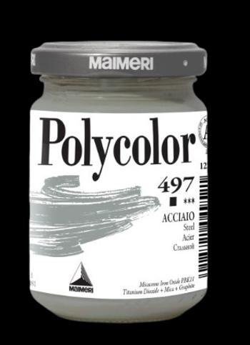 MAIMERI POLYCOLOR - Jemné vinylové farby 497 - steel, 140 ml