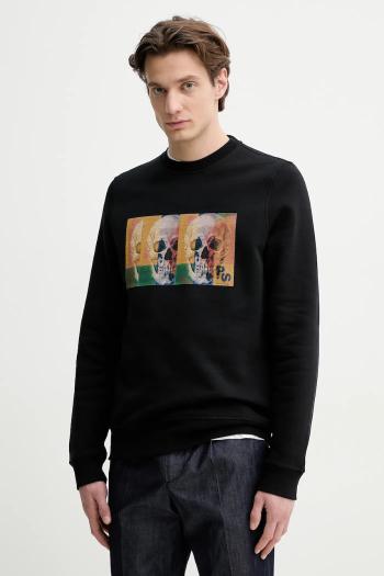 Mikina PS Paul Smith pánska, čierna farba, s potlačou, M2R.191Z.PP4699