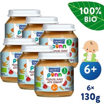 SALVEST Ponn BIO Ovocné pyré s jogurtom  (6× 130 g) (4740073076163)