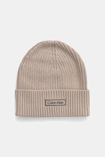 Čiapka s prímesou kašmíru Calvin Klein béžová farba, LV04D8053G