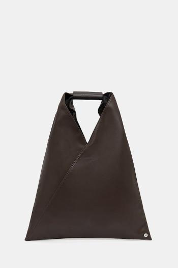 Kožená kabelka MM6 Maison Margiela Small Japanese Handbag hnedá farba, S54WD0043