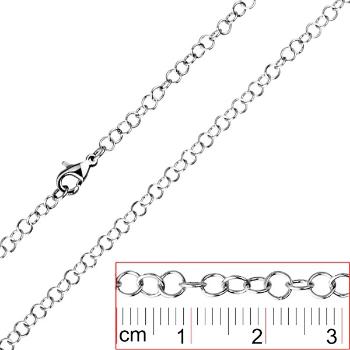 Oceľová retiazka - jednoduché okrúhle očká - Hrúbka: 0,8 mm