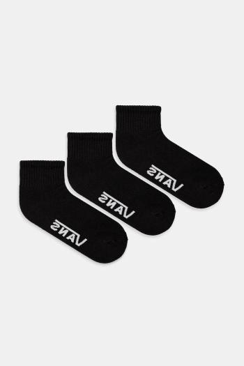 Ponožky Vans 3-pak čierna farba, VN000QBXBLK1