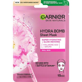 Garnier Oživujúca textilná maska s výťažkom zo sakúry Skin Natura l s (Hydra Bomb Sheet Mask) 28 g