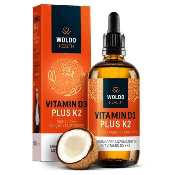 WOLDOHEALTH Vitamín D3 + K2 50 ml