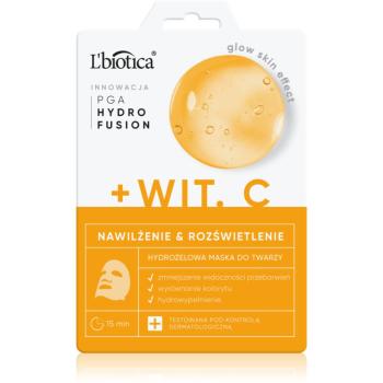 L’biotica PGA Hydro Fusion + Vitamin C intenzívna hydrogélová maska pre rozjasnenie pleti 1 ks