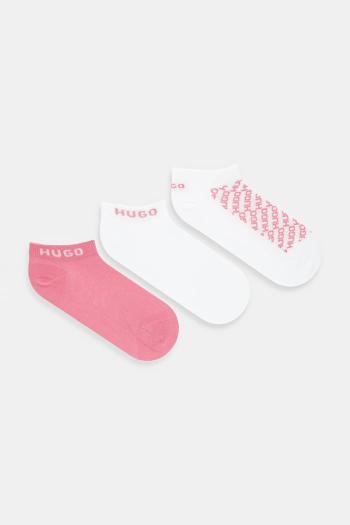 Ponožky HUGO 3-pak červená farba, 50543195