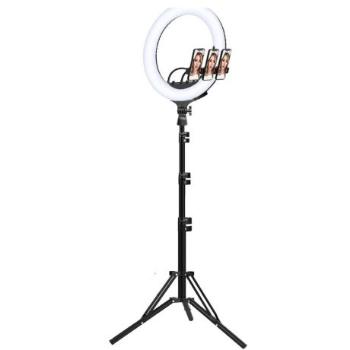 MG Mirror Selfie kruhové LED svetlo + statív 2.1m, čierne