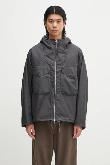 Bunda Barbour Barbour Utility Sapper Wax Jacket šedá farba, prechodná, MWX2445