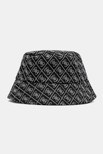 Klobúk Guess čierna farba, AW5285 COT01