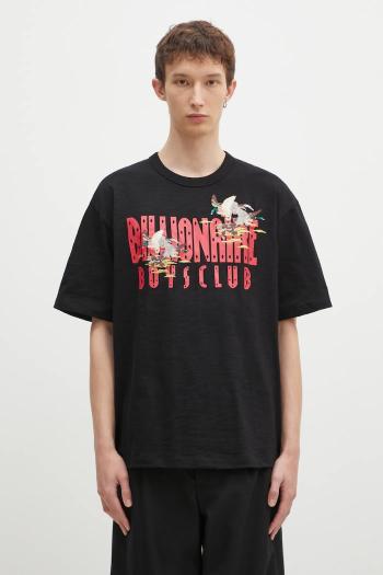Bavlnené tričko Billionaire Boys Club Duck Embroidered pánske, čierna farba, s potlačou, B24464