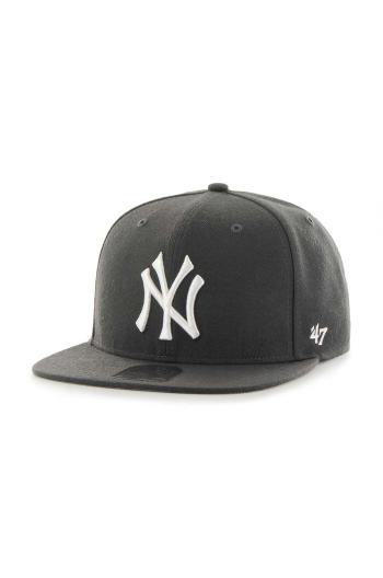 Šiltovka 47 brand MLB New York Yankees šedá farba, s nášivkou, B-NSHOT17WBP-CCA