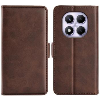 SIDE Peňaženkové puzdro pre Xiaomi Redmi Note 14 Pro tmavohnedé