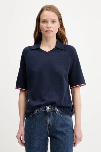 Bavlnený sveter Tommy Hilfiger tmavomodrá farba, ľahký, WW0WW45694