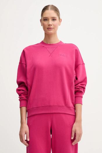 Bavlnená mikina Dkny ružová farba, jednofarebná, DP5T1406