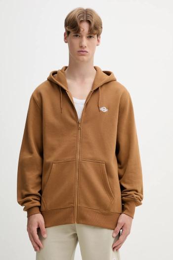 Mikina Dickies SUMMERDALE ZIP THROUGH šedá farba, s kapucňou, jednofarebná, DK0A4YQA
