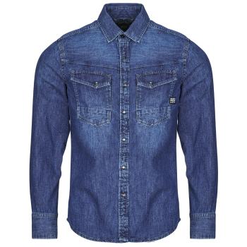 G-Star Raw  DAKOTA SLIM SHIRT L\S  Košele s dlhým rukávom Modrá