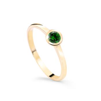 Cutie Diamonds Očarujúce prsteň zo žltého zlata so smaragdom DZ8004-SM-X-1 64 mm