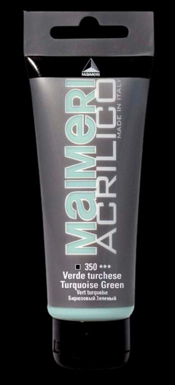 MAIMERI ACRILICO - Akrylové farby 350 - turquoise green, 0,075 L