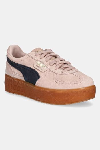 Semišové tenisky Puma Palermo Elevata Wns ružová farba, 399348