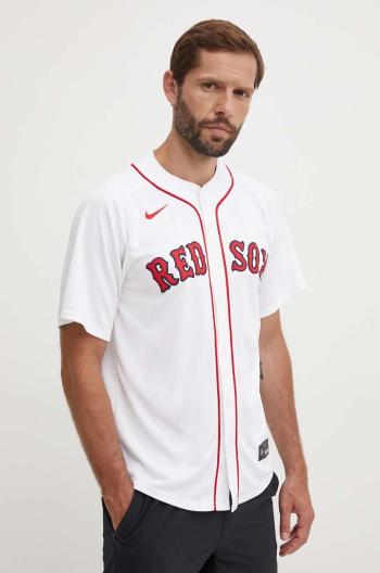 Tričko Nike jersey MLB Boston Red Sox biela farba, regular, so stojačikom