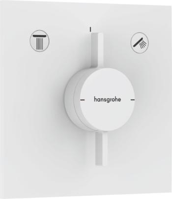 Sprchová a vaňová batéria Hansgrohe DuoTurn E bez podomietkového telesa matná biela 75417700