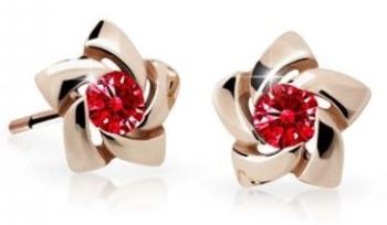 Cutie Jewellery Detské náušnice z ružového zlata C2201-30-X-4 červená
