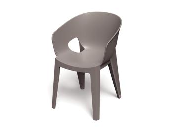 Stolička záhradná PREMO 560x590x810mm - zemito hnedá