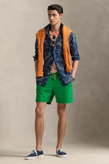 Plavkové šortky Polo Ralph Lauren zelená farba, 710957782