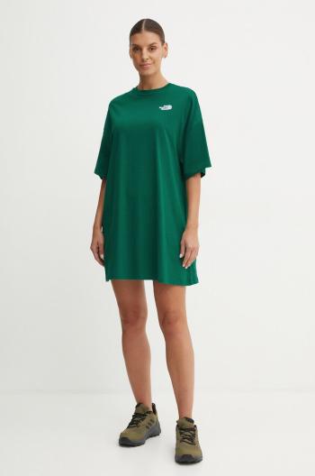 Šaty The North Face Essential Tee Dress zelená farba, mini, oversize, NF0A87NFNL11