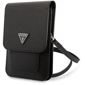 Guess PU Saffiano Triangle Logo Phone Bag Black (GUWBSATMBK)