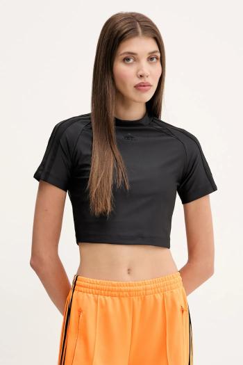 Tričko adidas Originals Teamgeist Top dámske, čierna farba, JZ8278