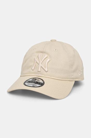 Bavlnená šiltovka New Era NEW YORK YANKEES béžová farba, s nášivkou, 60565106