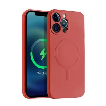 RUBBER MAGSAFE Obal Apple iPhone 13 červený