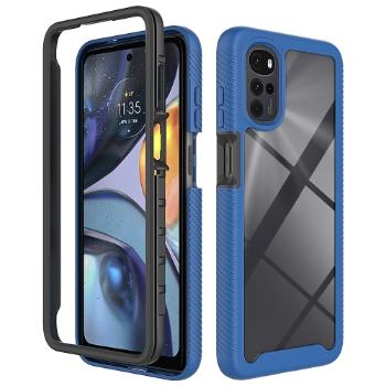 DUAL Obojstranný kryt pre Motorola Moto G22 tmavomodrý