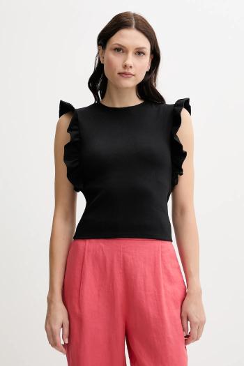 Top United Colors of Benetton čierna farba, 3FMED10A3
