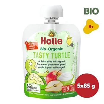 HOLLE Tasty Turtle bio detské ovocné pyré s jogurtom 5× 85 g (7640230490351)
