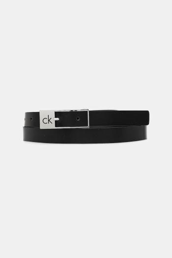 Kožený opasok Calvin Klein dámsky, čierna farba, K60K613155