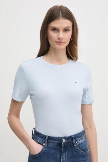 Bavlnené tričko Tommy Hilfiger dámske, biela farba, WW0WW40587