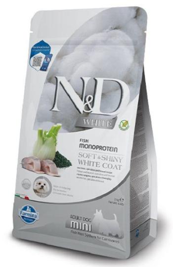 Farmina N&D dog WHITE (GF) adult mini, sea bass, spirulina & fenel granule pre psy 2kg